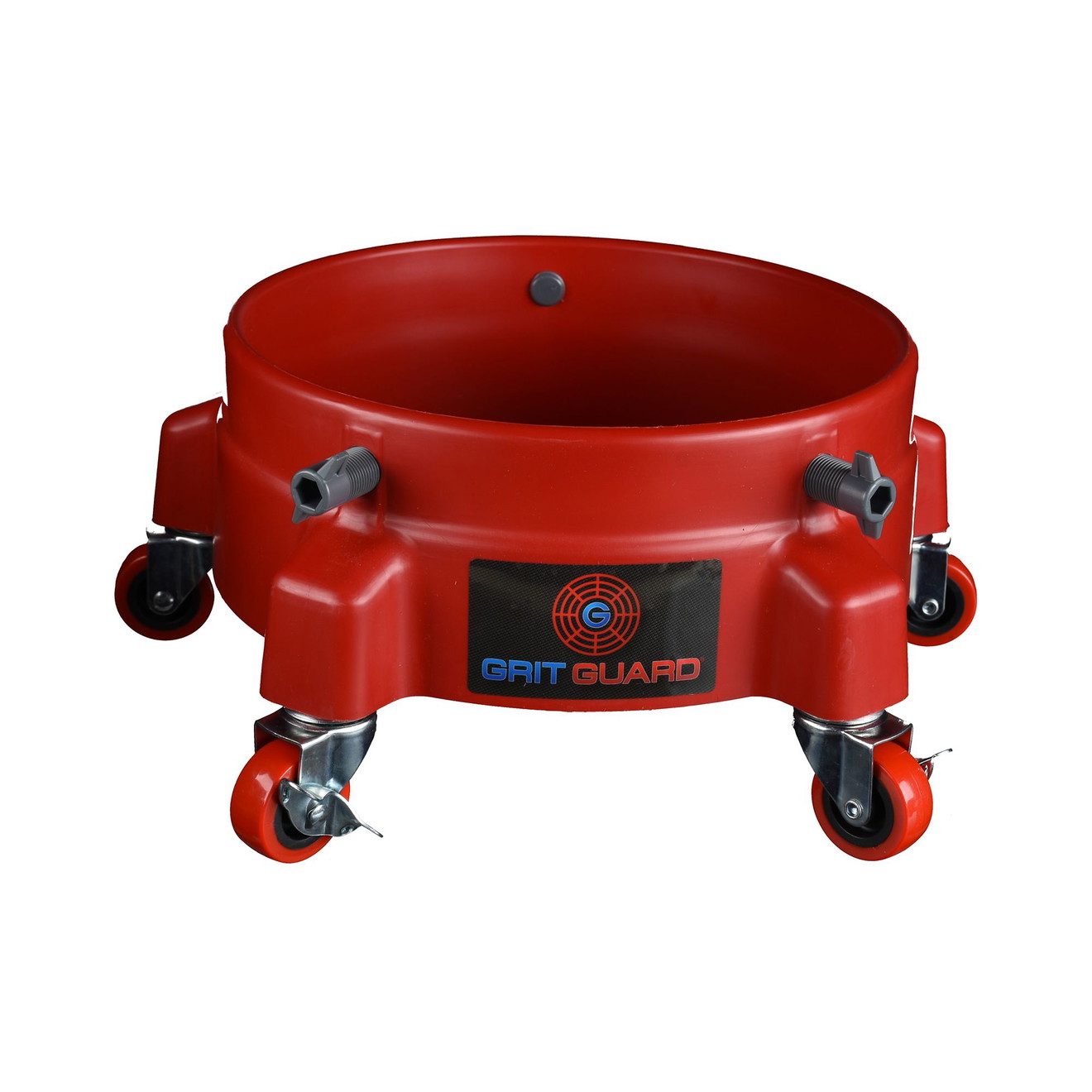 Grit Guard Dolly Wash Bucket Rolling Base Red