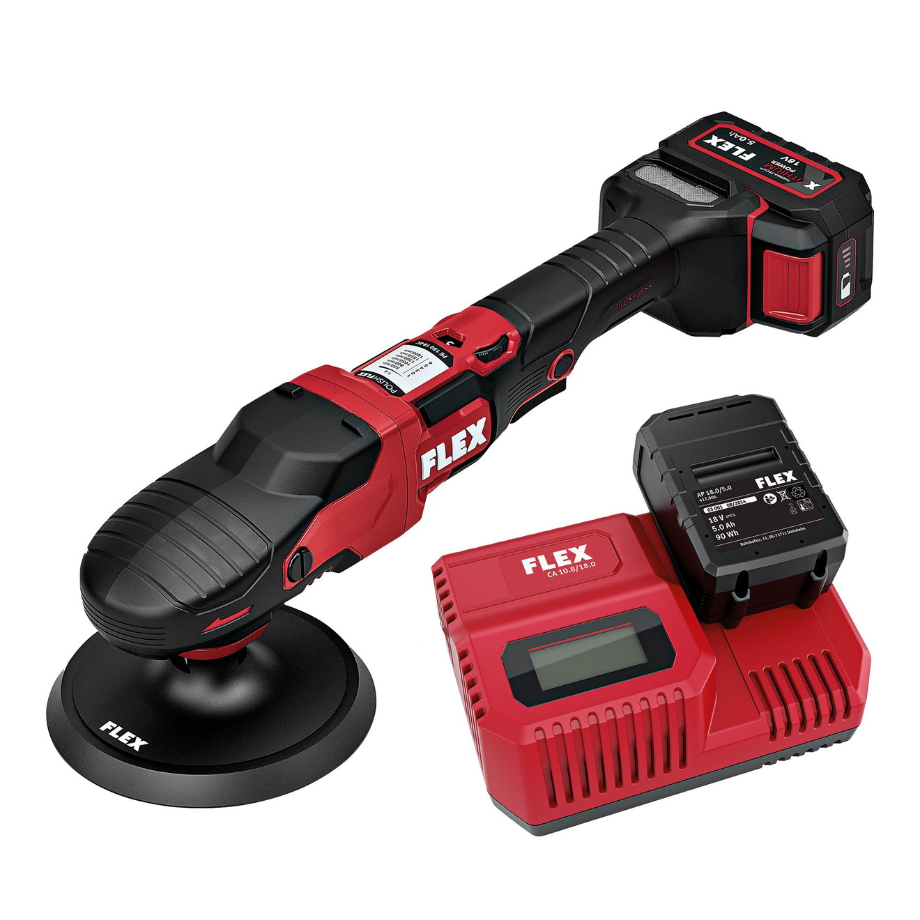 Flex Poliermaschine Akku Rotation PE 18V Set Flex Battery Rotary Polisher PE 18V Set