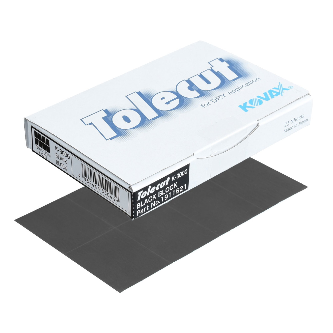 KOVAX Tolecut Schleifpapier Aufklebe-Streifen 29 x 35mm schwarz K3000 200 Stück KOVAX Tolecut Taśmy szlifujące 29 x 35mm czarne K3000 200 sztuk