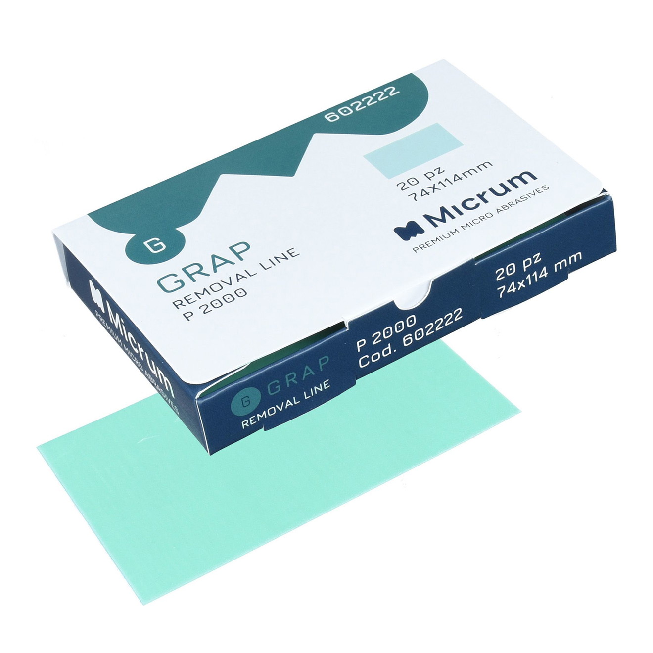 MICRUM Grap Trocken Schleifpapier Autolack 170x130mm P2000 20 Blatt Kovax