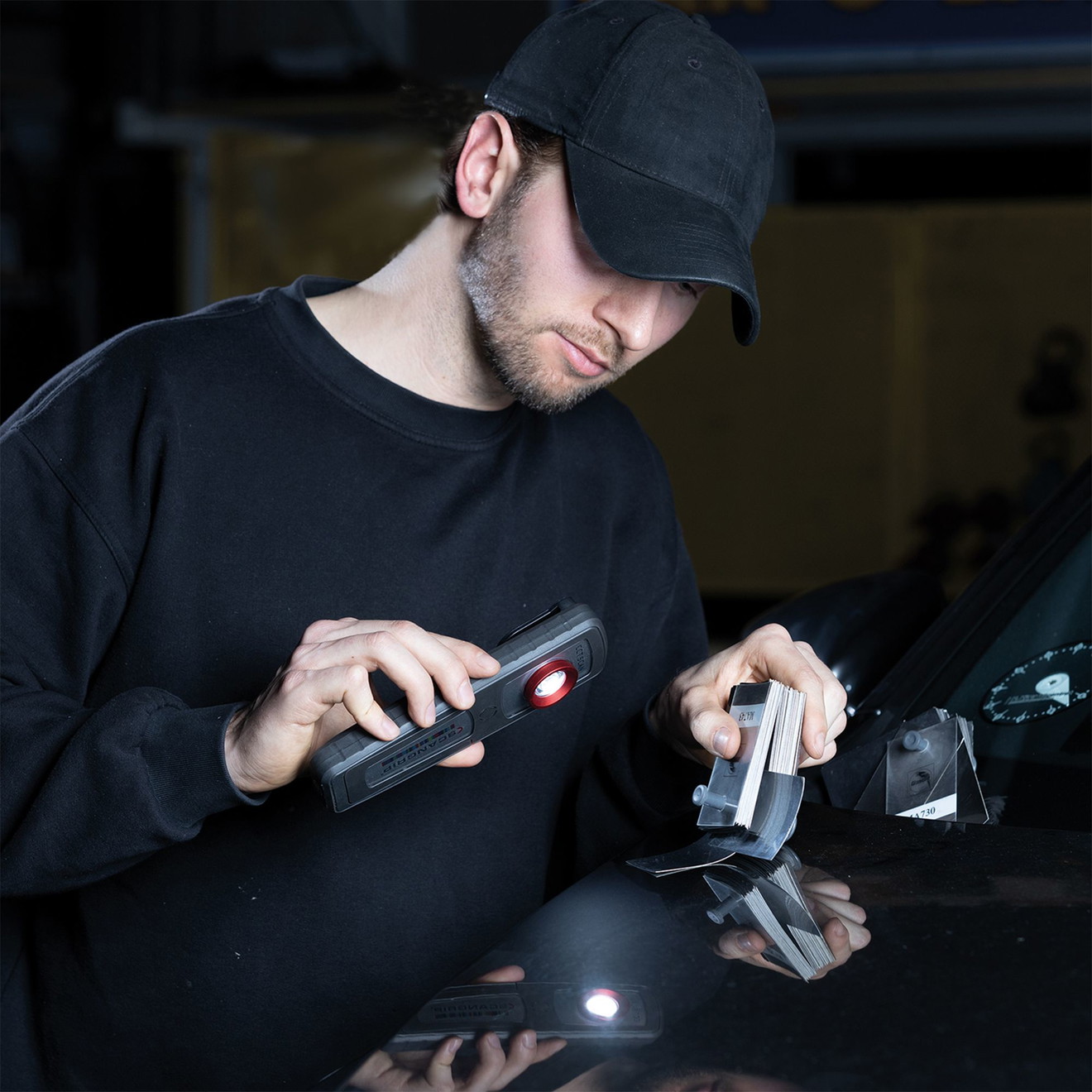 Scangrip SunMatch 4 Colourmatch Lackkontroll-Leuchte CCT Scan Polierergebnisse kontrollieren