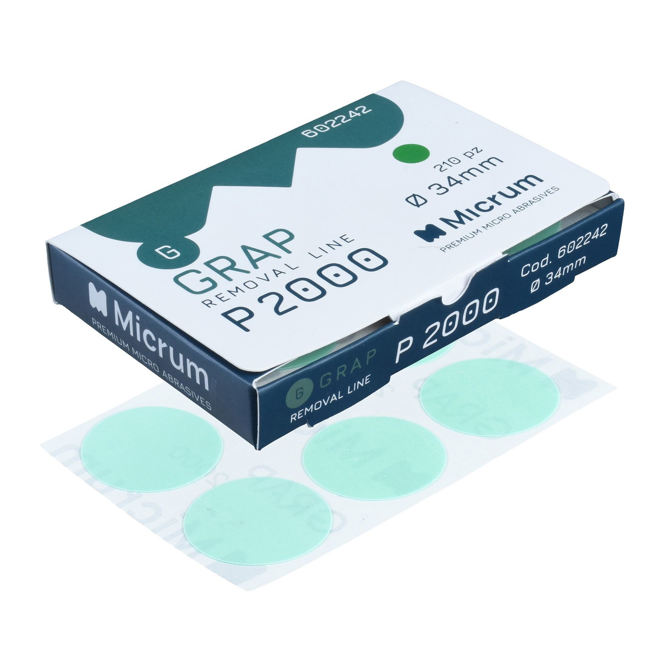 MICRUM Grap Sanding Blades Dry Grinding P2000 Ø 34mm 210 Pieces