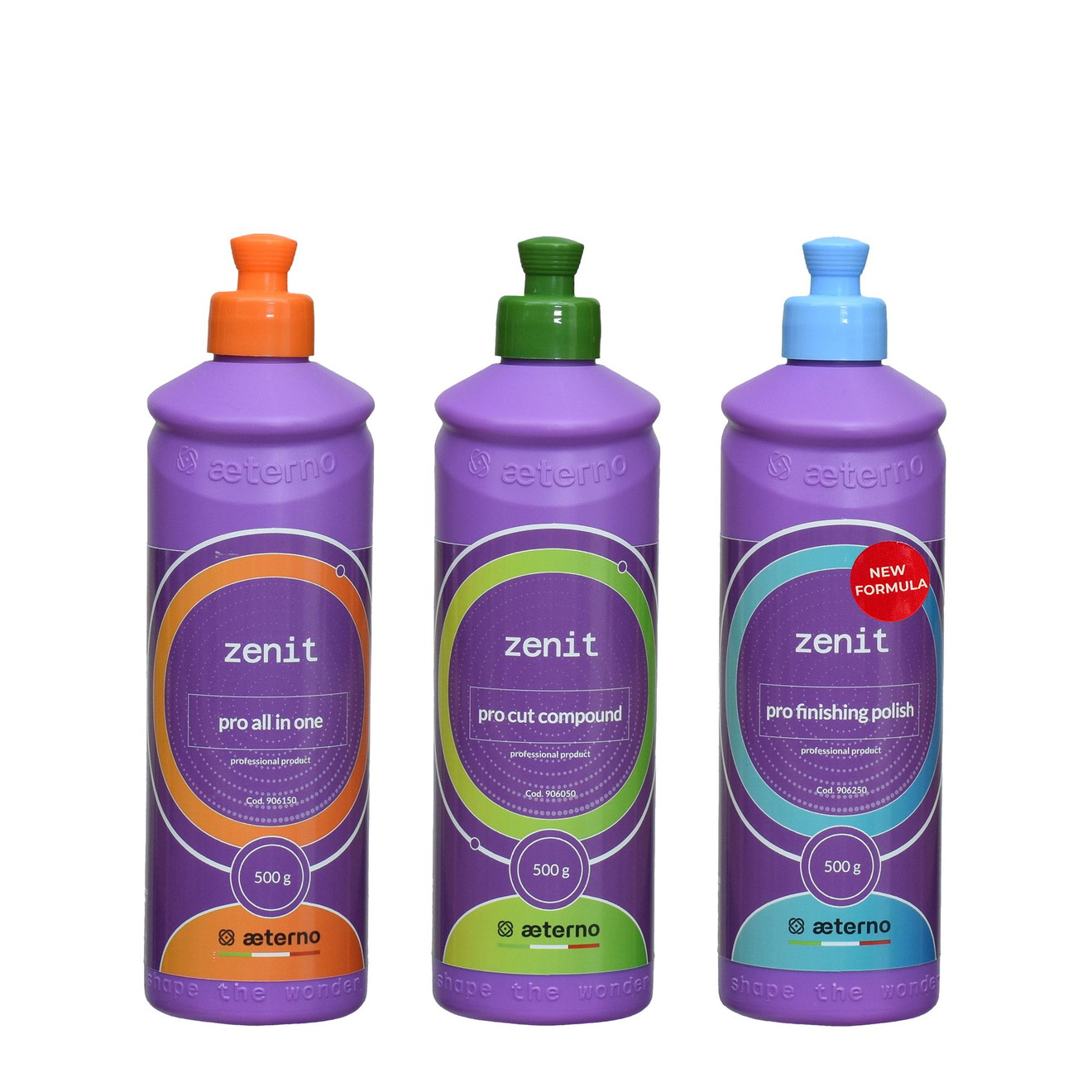 AETERNO Zenit Polishing Bundle – All-in-One, Pro Cut, Pro Finish 3 x 500g