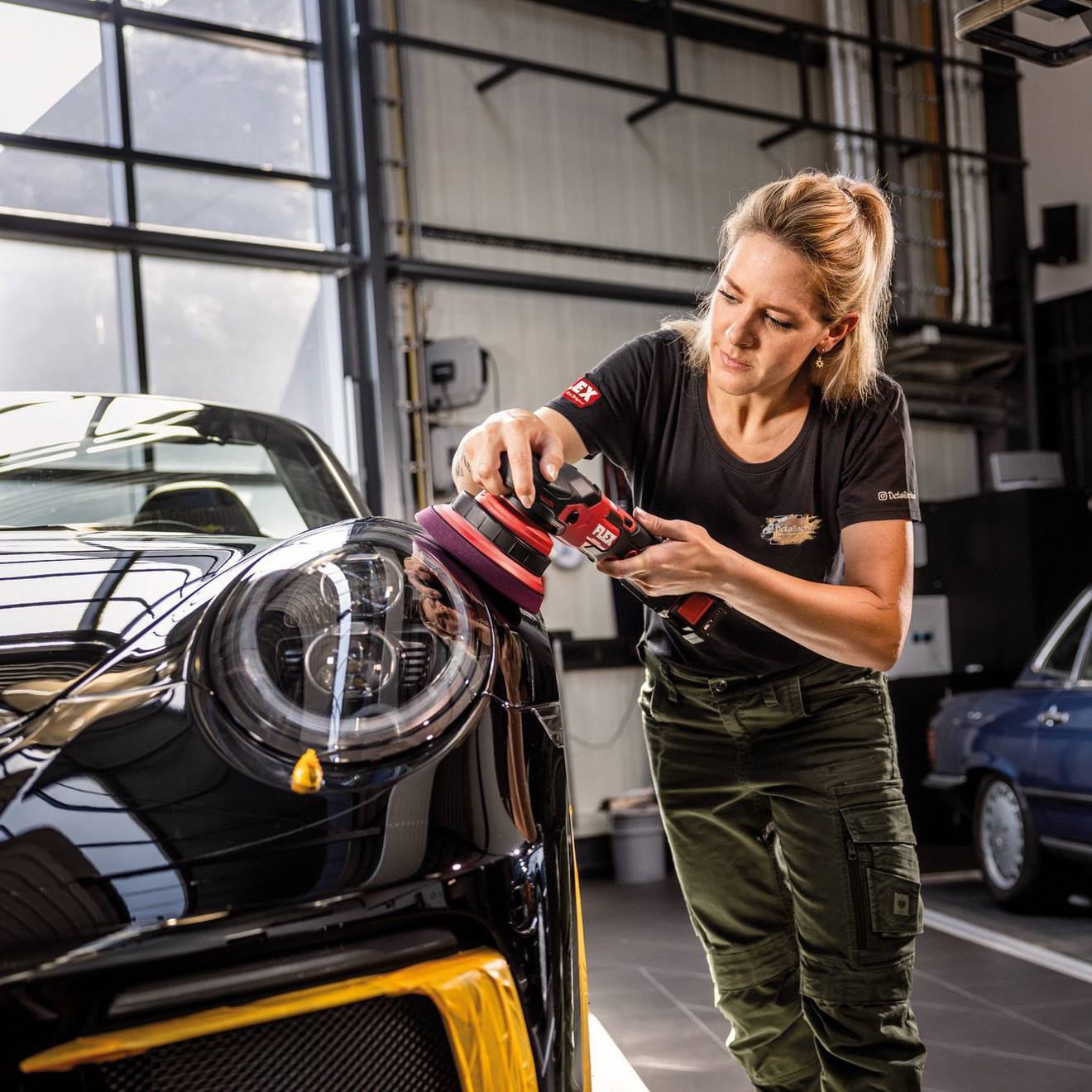 Flex Poliermaschine Akku Zwangsexzenter XCE 18V Set