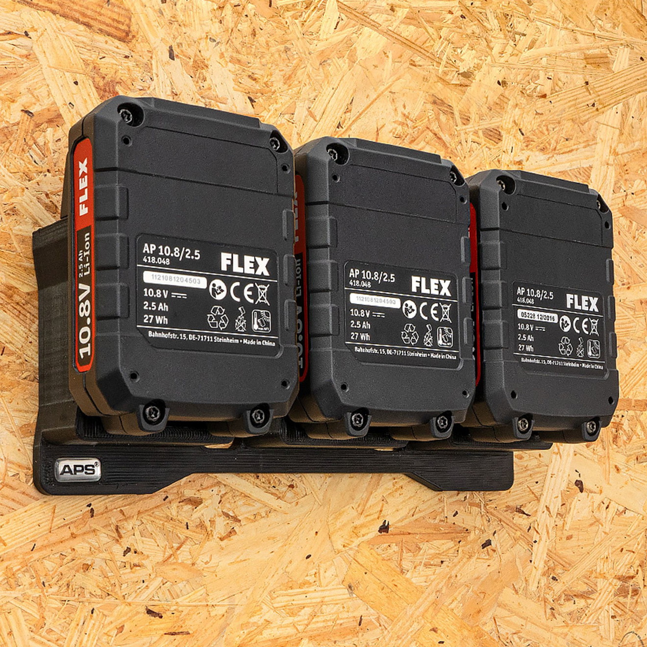 APS Detailing X-ORG 3-fach Akku Halterung für Flex 10.8V Akkus