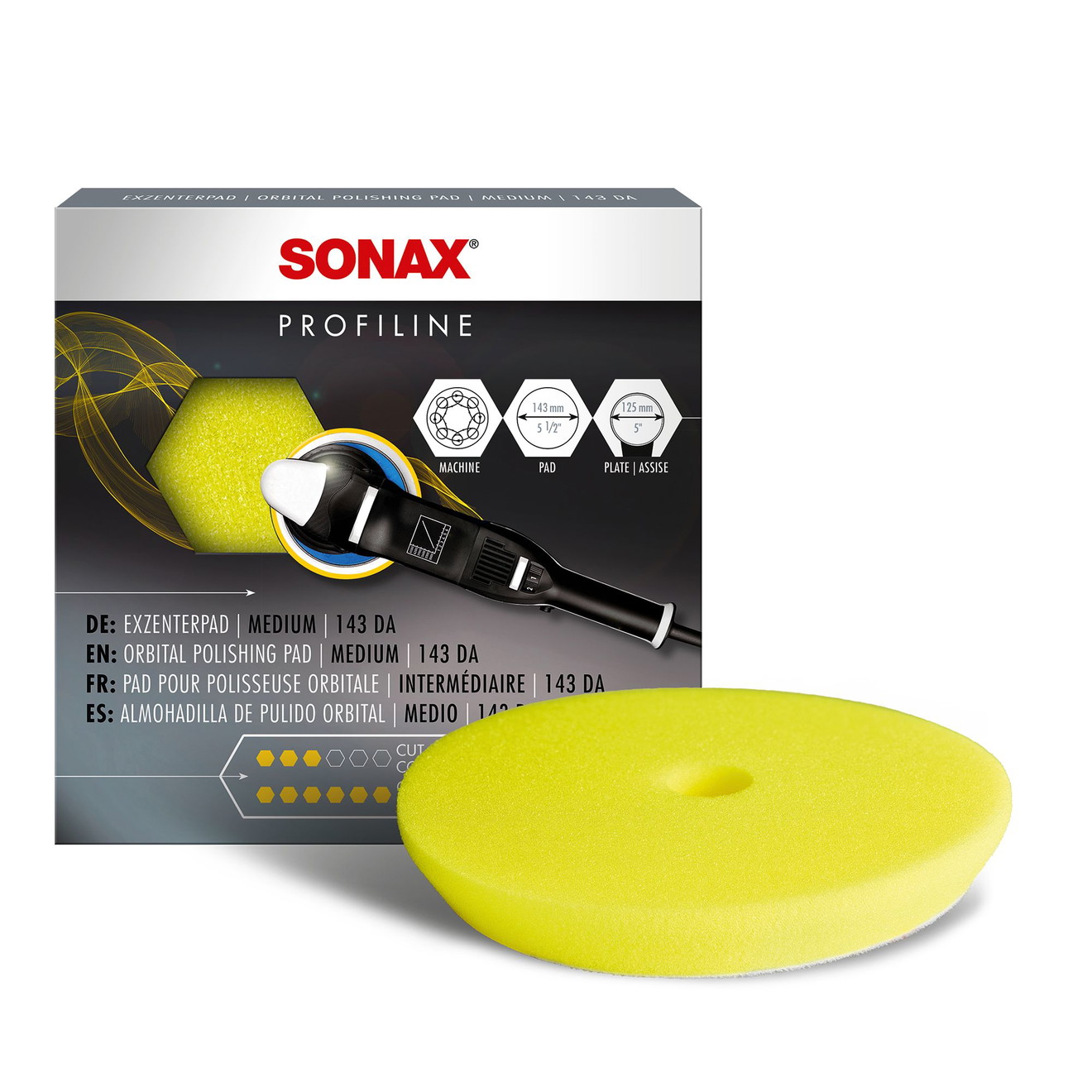 SONAX Polierpad 125mm ExzenterPad medium Ø 130/143mm