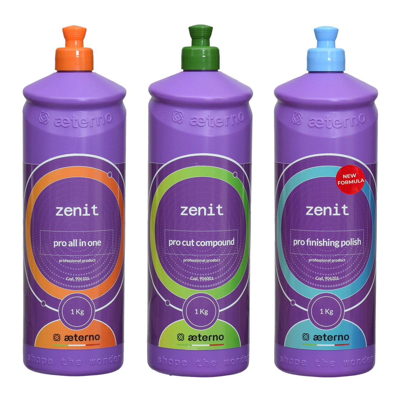 AETERNO Auto Polishes Bundle Zenit All-in-One + Pro Cut + Pro Finish 3 x 1000g