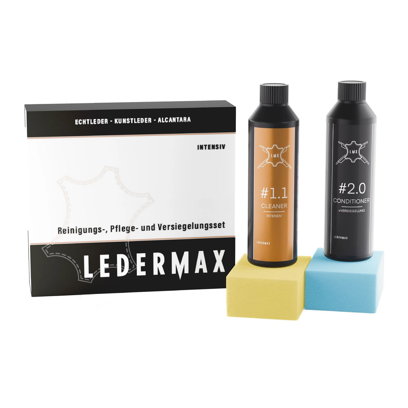 Ledermax LMX Cleaning & Care Set for Leather, Faux Leather 100ml