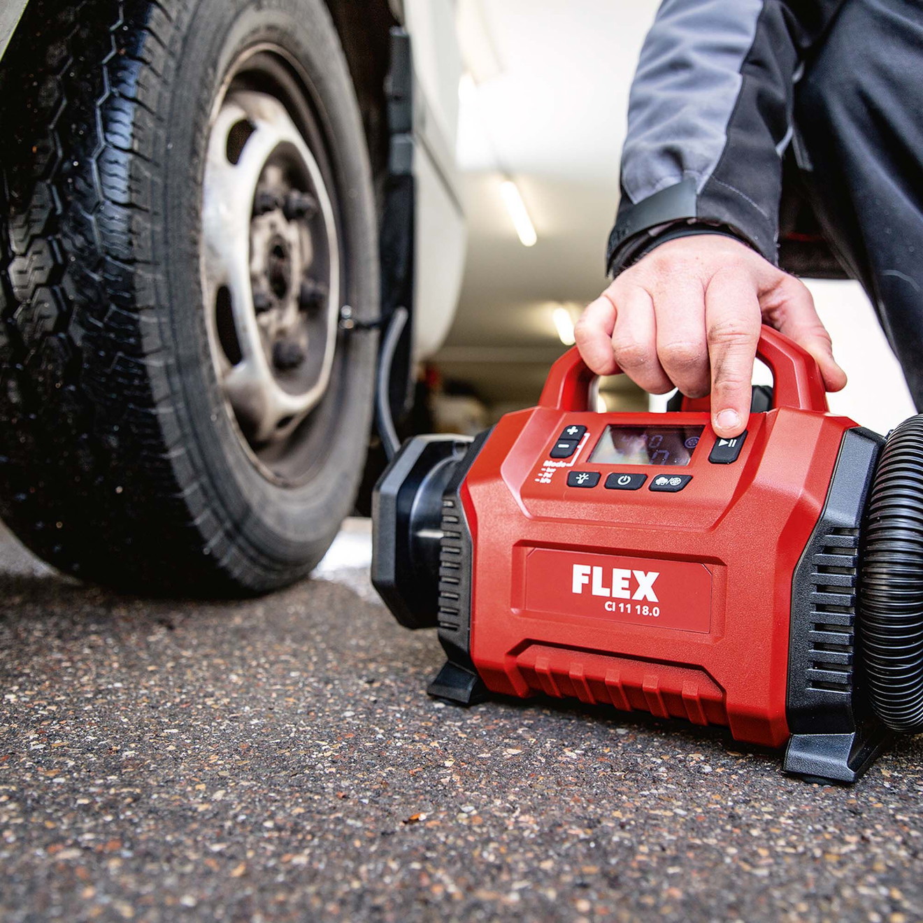 Flex Akku-Kompressor 12 / 18V CI 11 18.0 Luftkompressor für Flex Akkus