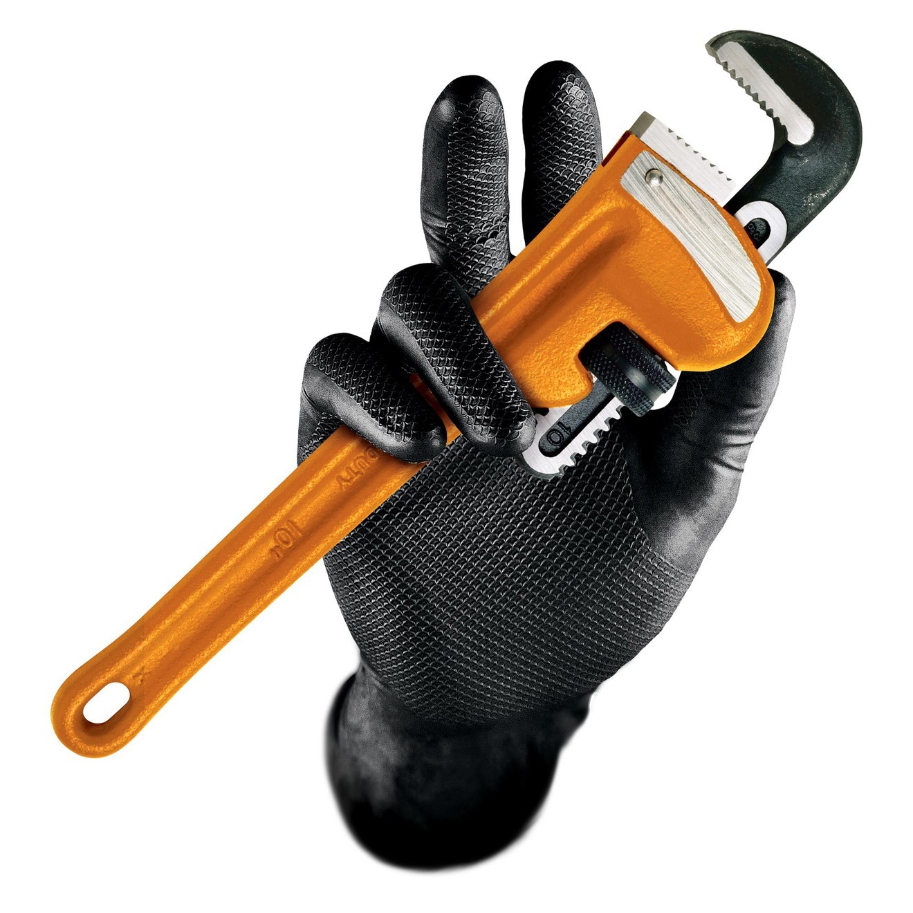 Gants de protection Nitrile Grippaz sans poudre, sans latex, noir, pack de 50