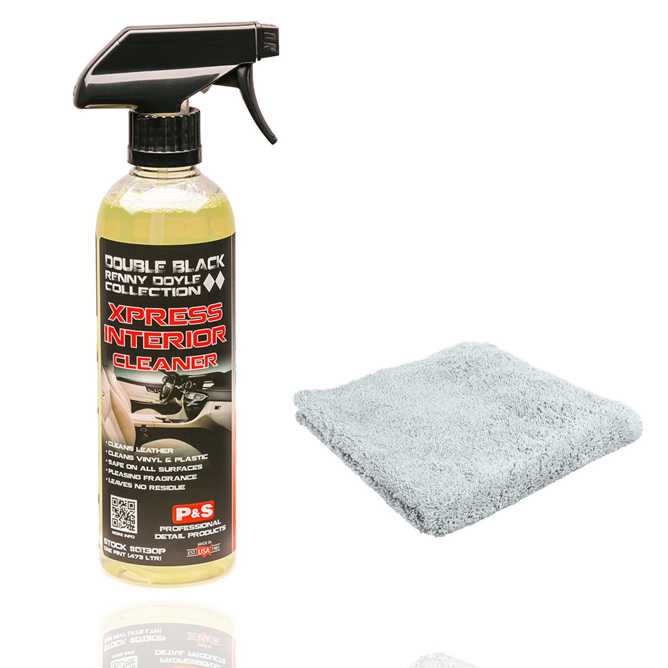 Set Nettoyage Intérieur Auto : P&S XPress Interior Cleaner + Chiffon Microfibre 473 ml